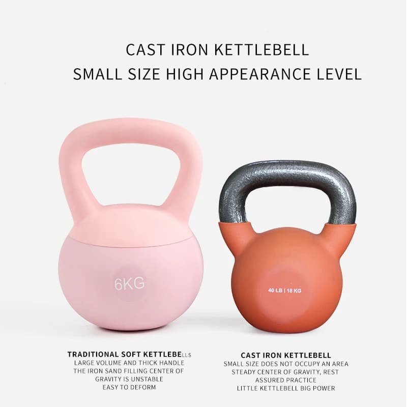 Kettlebell Custom from 18 Kg for Gym, Creative and Colorful Training, in Cast Iron with Neoprene, Rechargeable and Comfortable