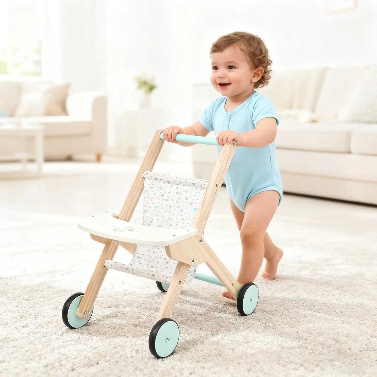 Baby Push Walker Carrello della spesa Apprendimento Camminata Giocattoli Giocattoli educativi interattivi per bambini Ragazzi Ragazze Compleanno Primo passo Gioco di ruolo