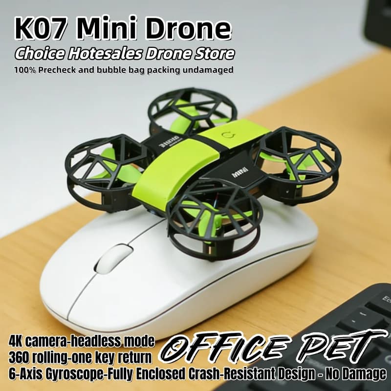 Nuovo K07 Mini Drone Rotante Luce Colorata Quadcopter Drone RC Aereo Giocattolo Elicottero Regalo Del Capretto Giocattoli UFO