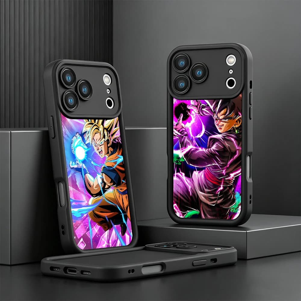 D-DRAGON BALL Son Goku Kakarot d phone case For iPhone 11 12 13 14 15 16 17 E Pro Max Plus Mini Lens Protective Black Soft Shell