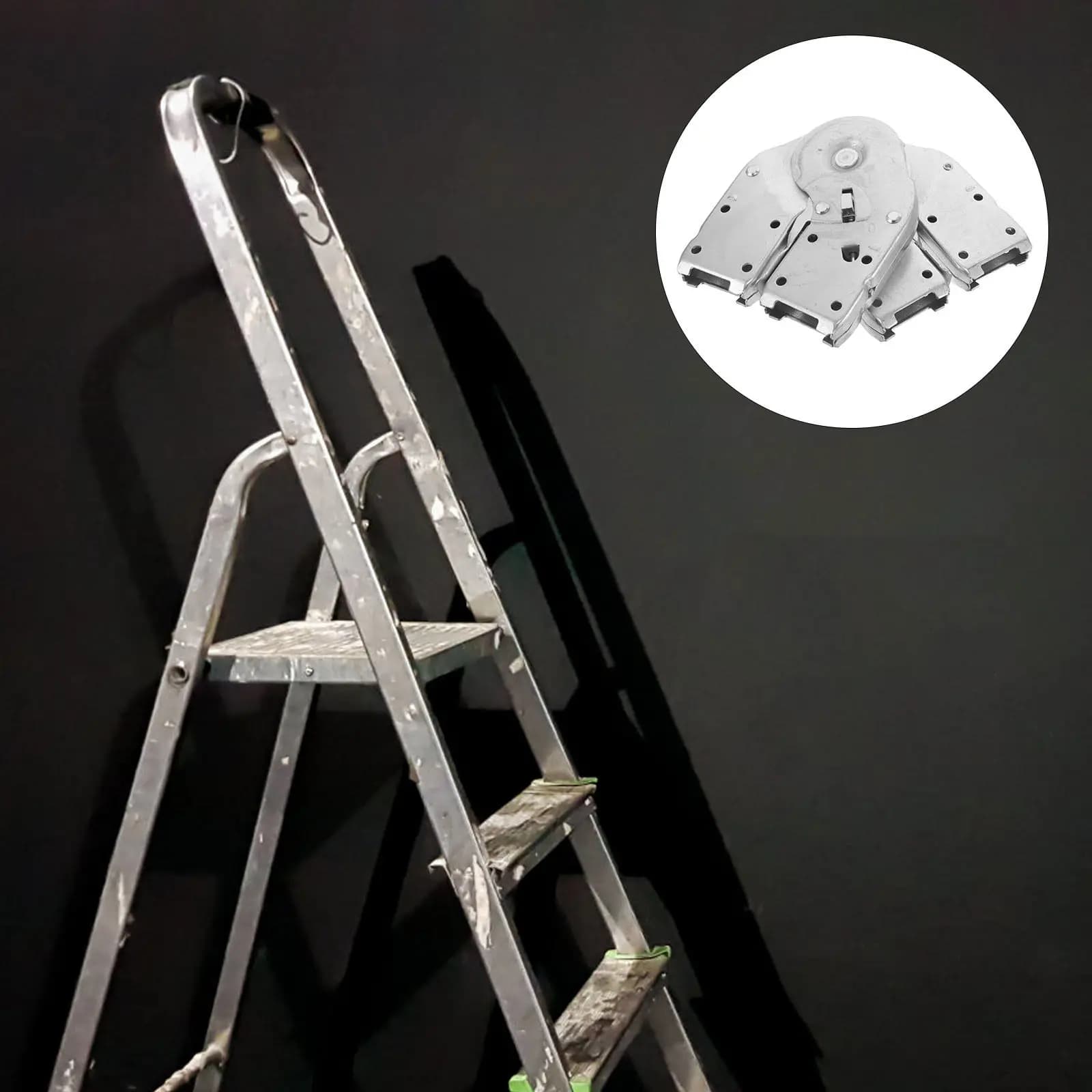 2Pcs Folding Ladder Hinge Stainless Steel Heavy Duty Replacement Multi Position Attic Ladder Hinges Accessories Reliable Load