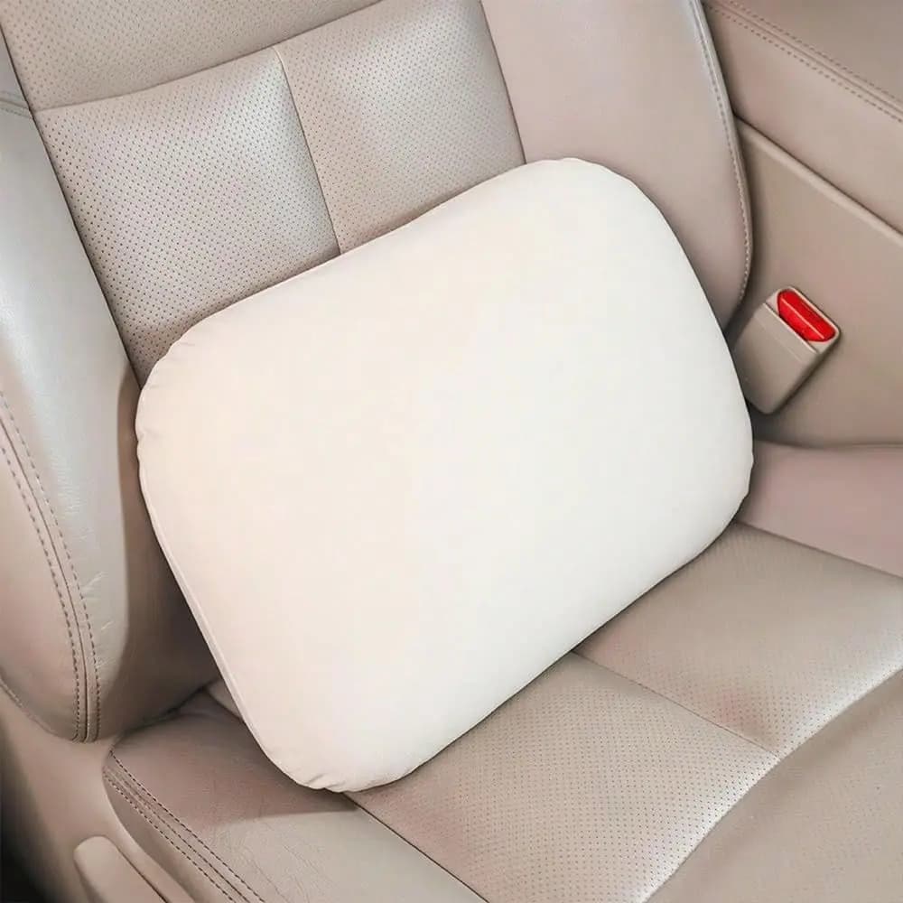 Cuscino di supporto lombare per sedile auto, in morbido lattice, per il supporto della parte bassa della schiena, ideale per casa, ufficio, scrivania, accessori per sedia, cuscino antidolore.