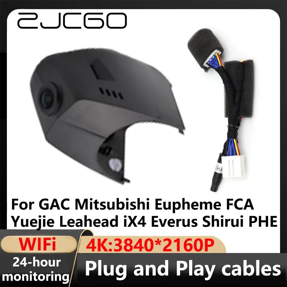 ZJCGO 4K Wifi 3840*2160 DVR Dash Cam VCR for GAC Mitsubishi Eupheme FCA Yuejie Leahead iX4 Everus Shirui PHE