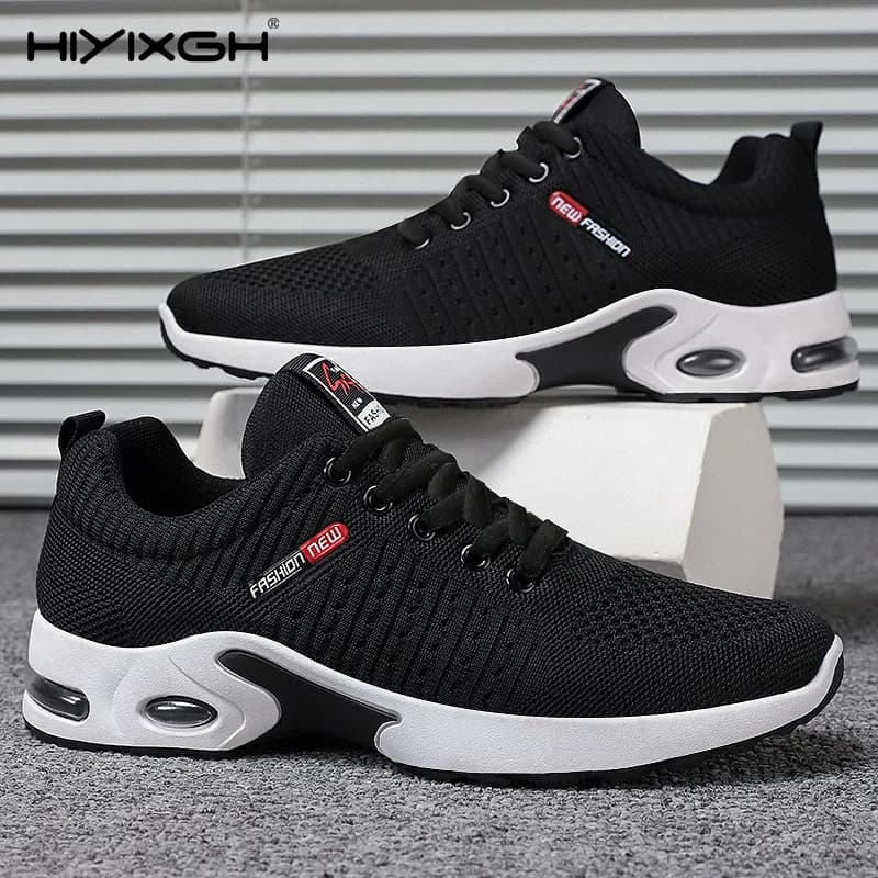Scarpe da corsa professionali da uomo Scarpe da ginnastica leggere in rete di design da uomo Scarpe da tennis per sport all'aria aperta da uomo con lacci