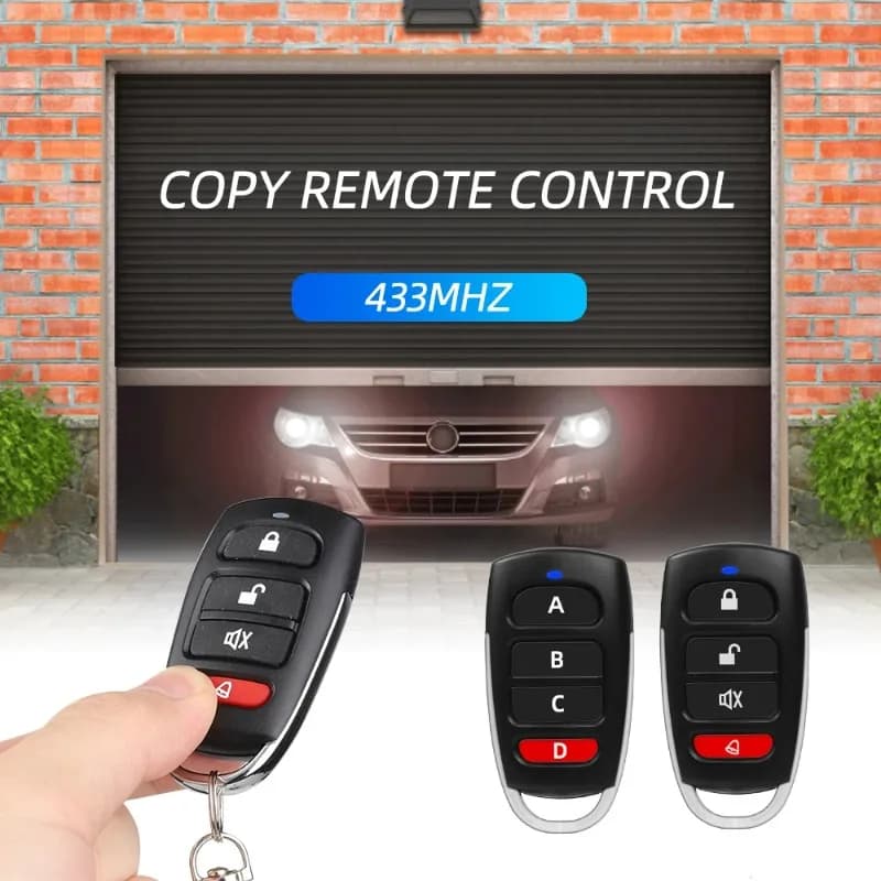 10 pezzi 5 pezzi wireless RF 433 Mhz duplicatore telecomando copia codice apri per chiave cancello porta garage