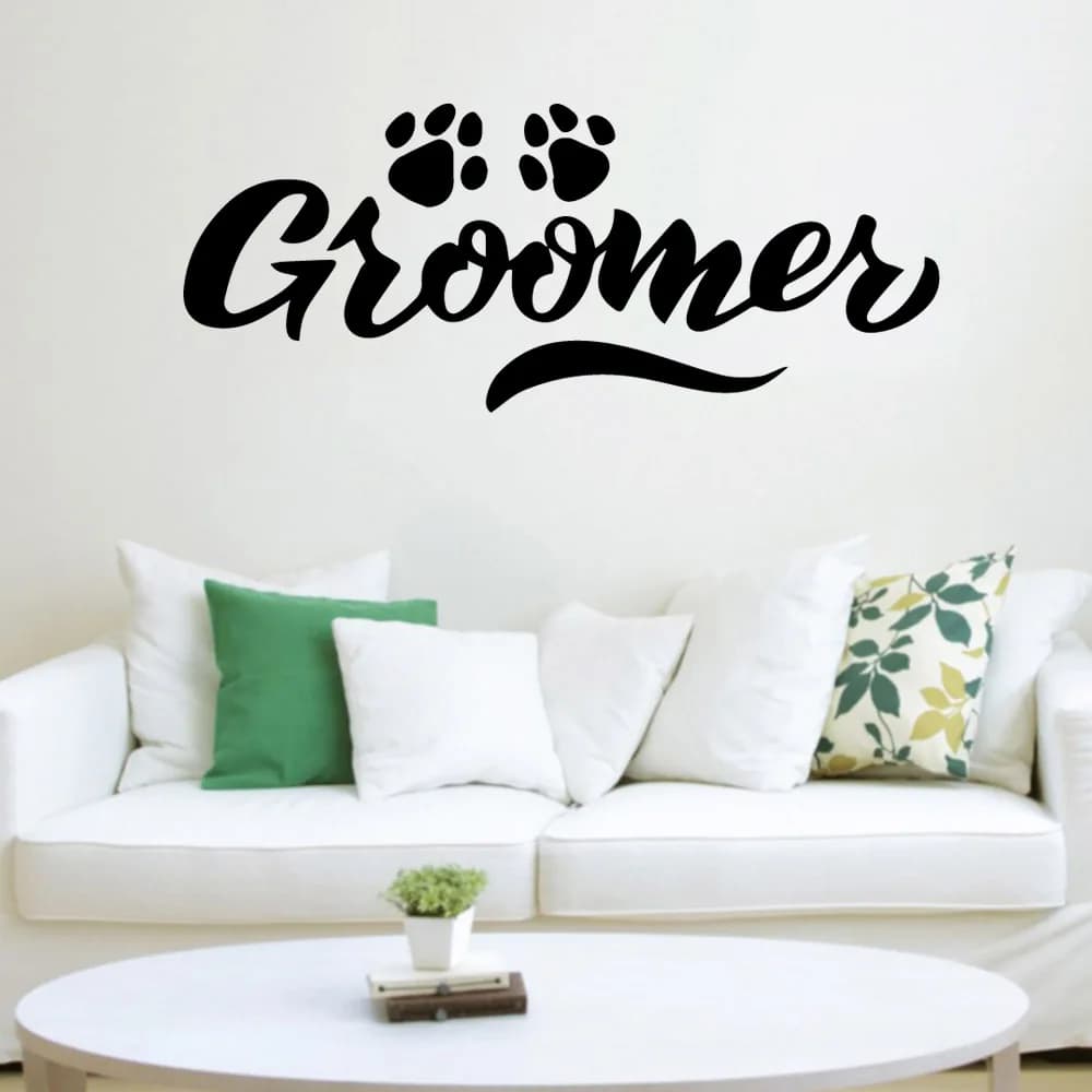 1PC Cool Pet grooming Nursery Wall Stickers Vinyl Art Decals Bedroom Decor Decoration Accessories