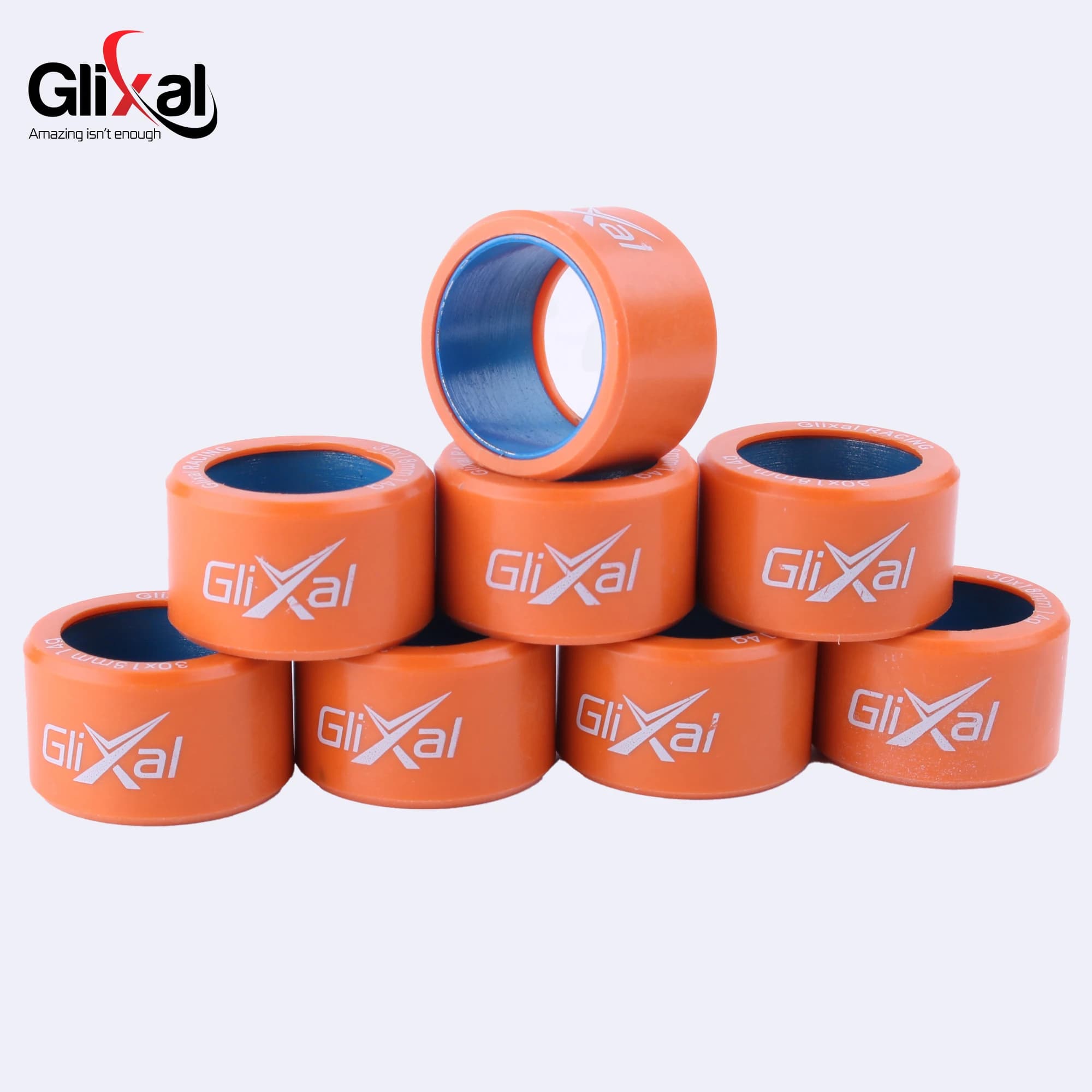 Glixal 30x18mm Pesi a rulli variatori da corsa per carichi pesanti per CFMOTO X5 X6 X8 CF500 Suzuki Kingquad Arctic Cat 1000 ATV UTV Quad