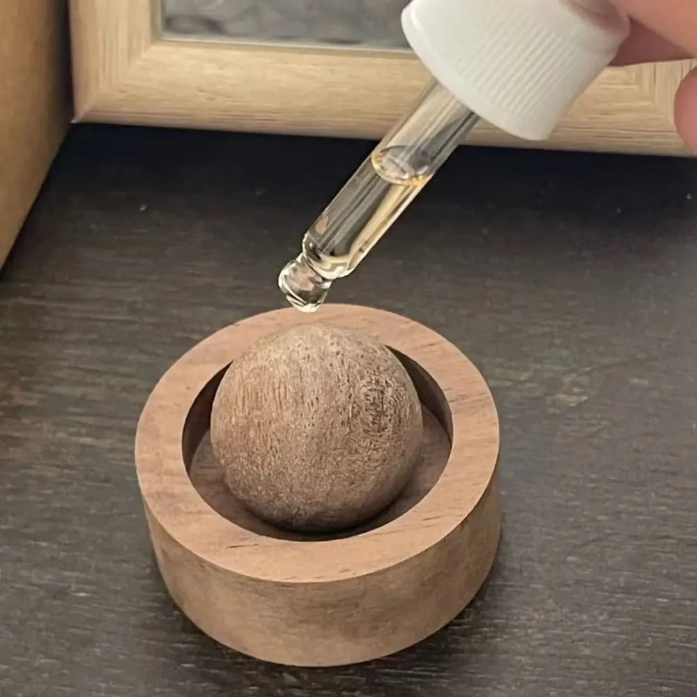 Diffusore Sferico in Legno Massello per Oli Essenziali, per Migliorare la Fragranza in Casa e Camera da Letto, Aromaterapia, Elimina gli Odori e Decorazione per la Casa
