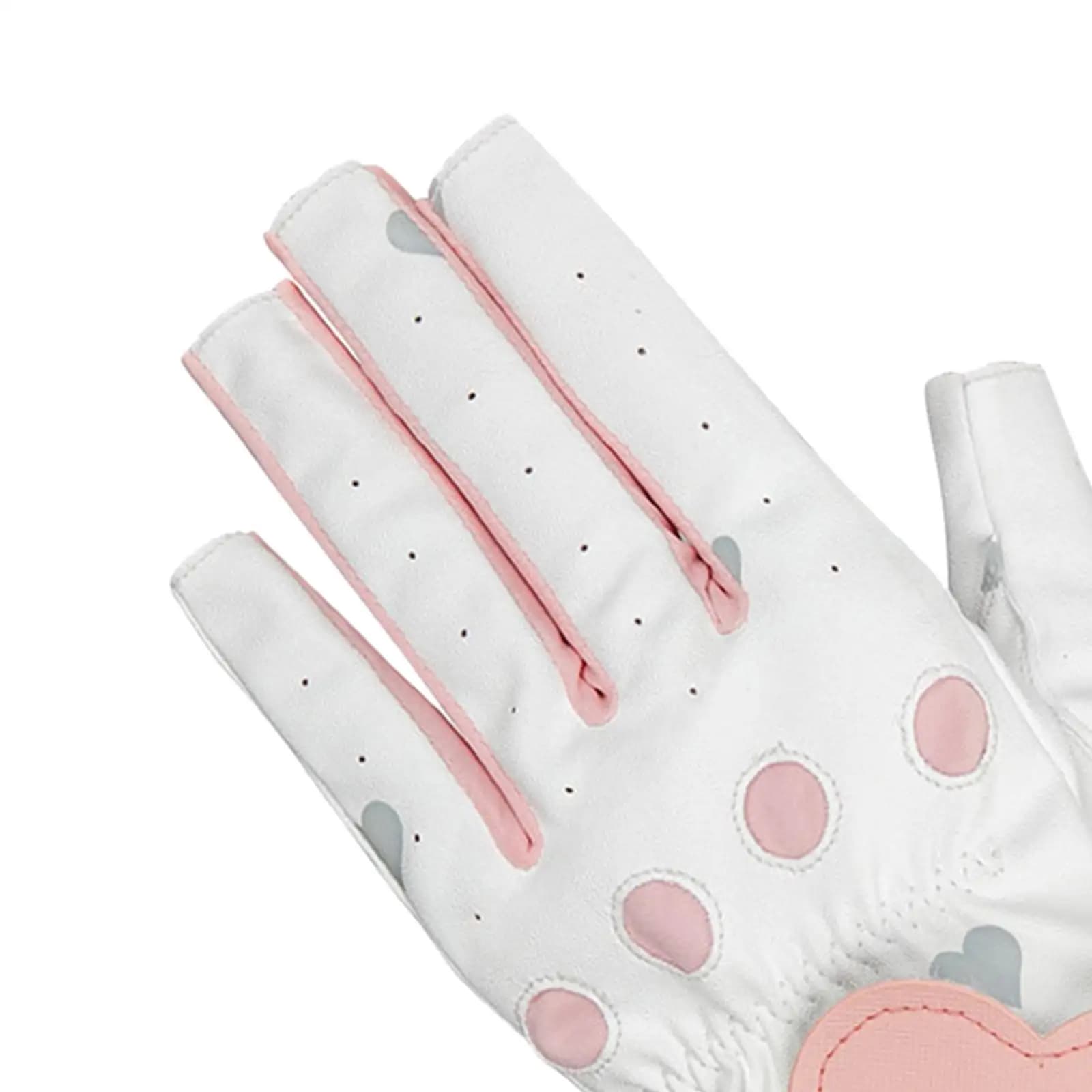 PU women's golf gloves, 2 pieces, flexible, non-slip, breathable, soft for the gym