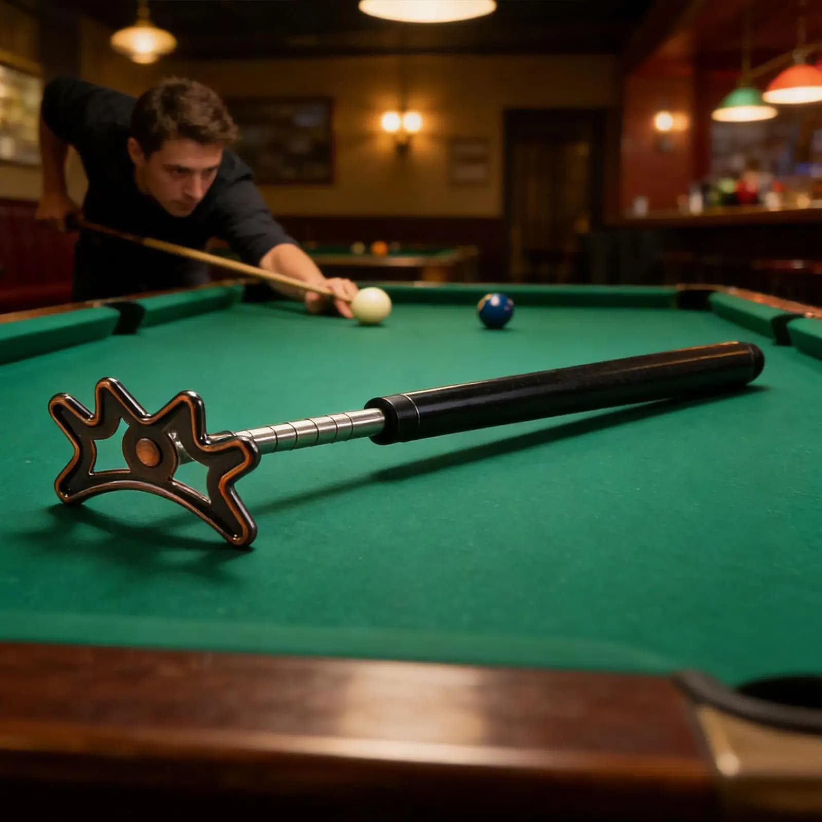 Portable Pool Cue Bridge Stick Set Removable Head Billiard Accessories for Home Snooker Professional Practice