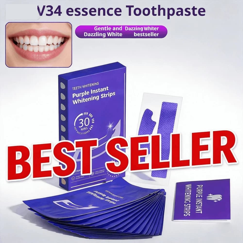 14 pairs of colored patches for teeth repair for instant lighting and whitening V34, teeth patches with purple whitening kit