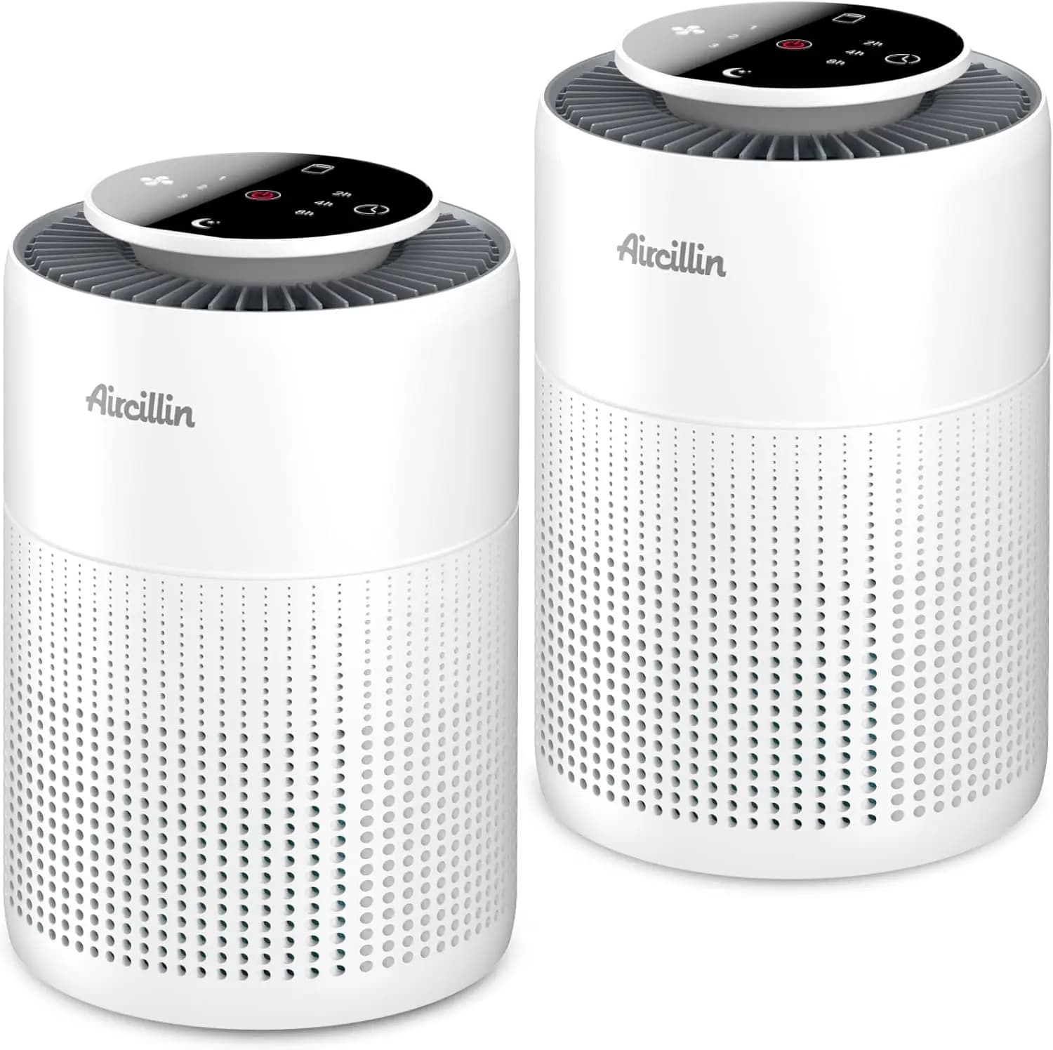 Pack of 2 air purifiers H13 True HEPA for home, bedroom and living room - Silent 24dB, Eliminates odours