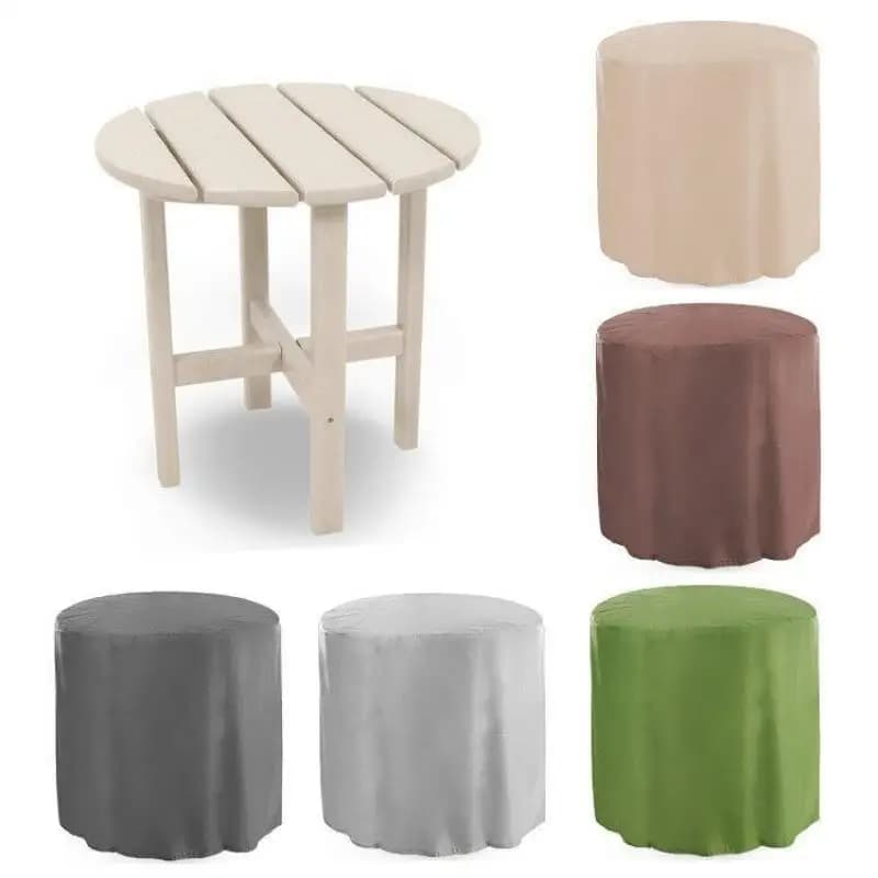 Outdoor Garden Casual Teak Table Cover Protective Furniture Dustproof Waterproof Cover Creative Balcony Small Tea Table Cover