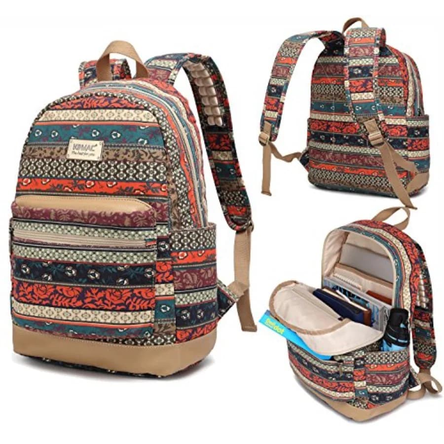 Nuovo zaino per laptop con cinghie imbottite massaggianti, zaino da viaggio per esterni per laptop fino a 15,6 pollici