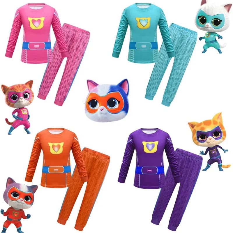 2025 New Halloween Newborns Autumn Super Kitties Costume Cosplay Children Halloween Christmas Birthday Children Role-pla