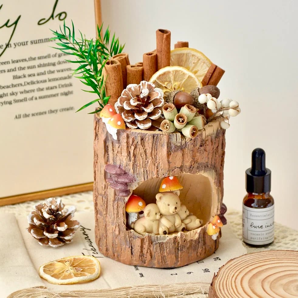 Foresta di canna di legno diffusa di cannella fiori secchi senza fuoco aromaterapia camera da letto ornamento per uomini e donne regali di compleanno ragazze