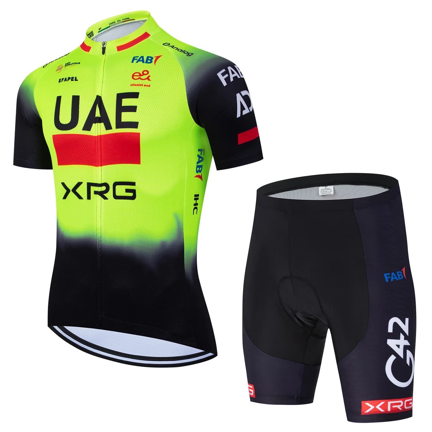 New Summer Set 2026 UAE Team Pro Cycling Shirts and Shorts for Men and Women, Fast Drying Bike Clothing