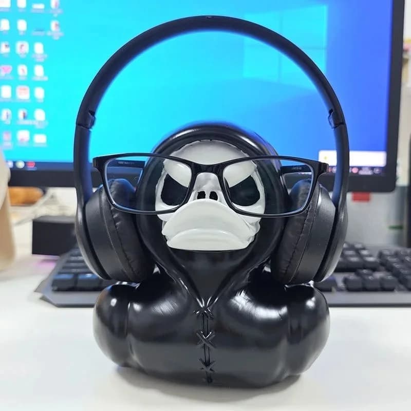 Supporto per cuffie controller universale Death Duck per controller di gioco PS5/Switch Supporto per cuffie Robusto arredamento da scrivania Regalo per giocatori