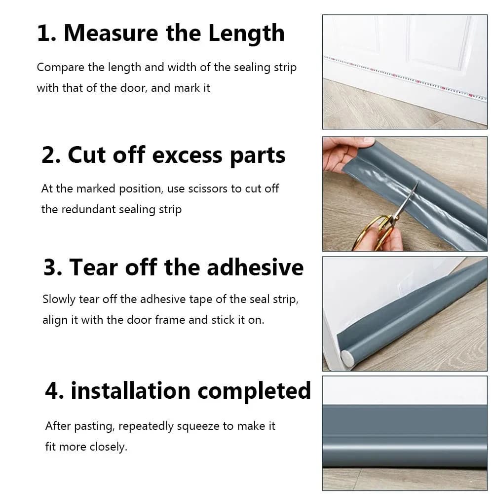 Tappo antispiffero per porta antivento Excluder Striscia di tenuta inferiore Blocco spazzante 96 cm Blocco antipolvere per isolamento acustico della camera da letto