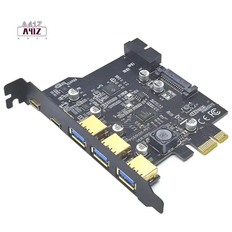 A41Z-New Type C USB 3.2 Gen1 PCIE Card Hub USB 3.0 PCI Express Board PCI-E PCI E USB 3 Adapter Multiplier USB3 3.2 Controller