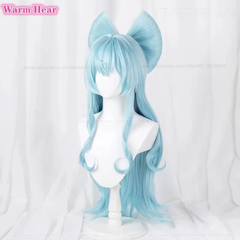 d;4'v\6.h/Game Yumemizuki Mizuki Synthetic Long 85cm Light Green Wig And Ears Heat Resistant Hair Halloween Par6;j'3\s,9'b/