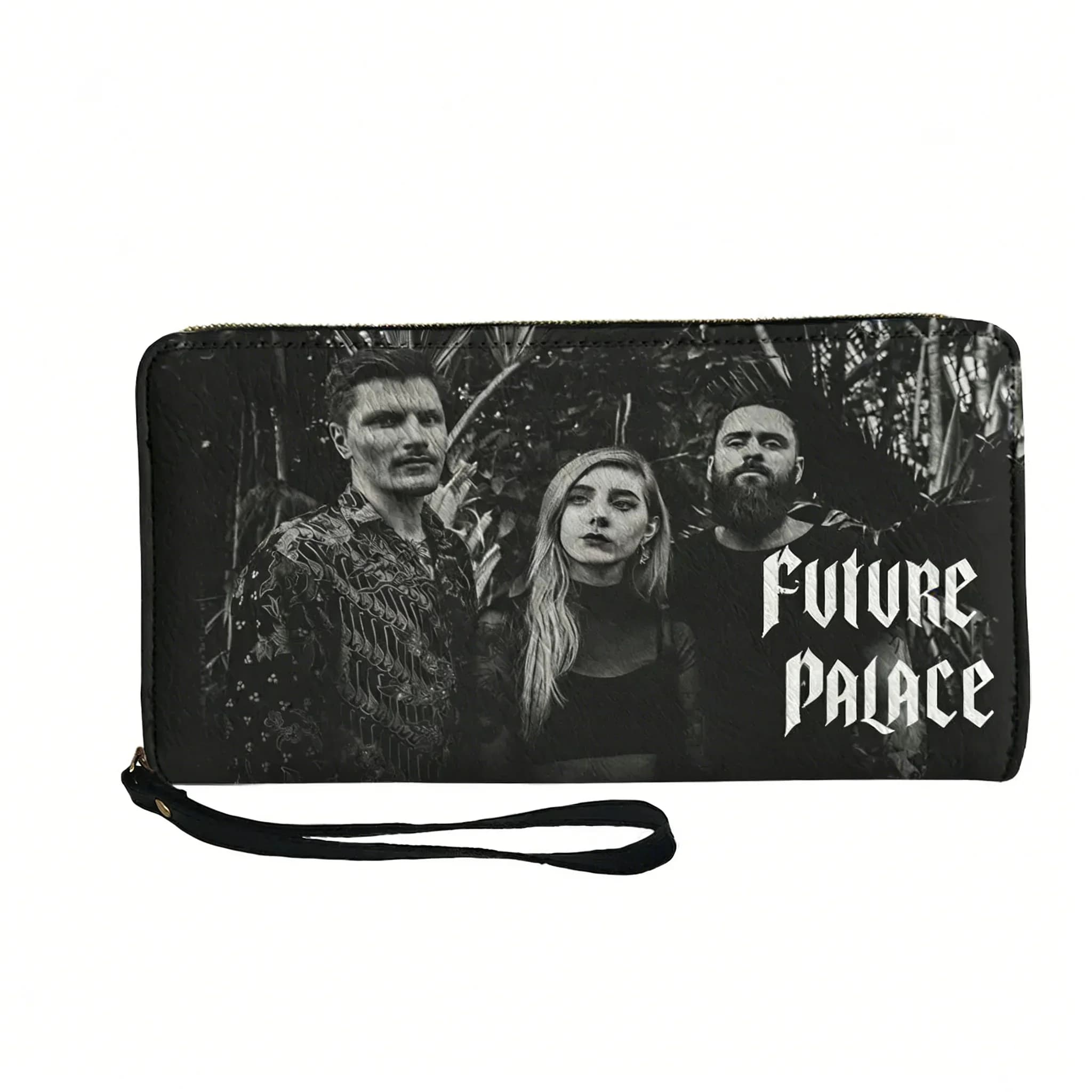 Portafoglio personalizzato Future Palace Rock Band, portafoglio lungo con cerniera per uomo, donna e adolescenti, con doppia stampa, portatile, borsa regalo