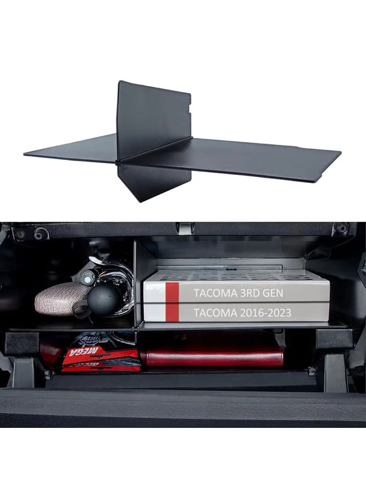 Organizer per vano portaoggetti per accessori Toyota Tacoma 2016-2018 2019 2020 2021 2022 2023, vassoio Console centrale con scomparto inserto