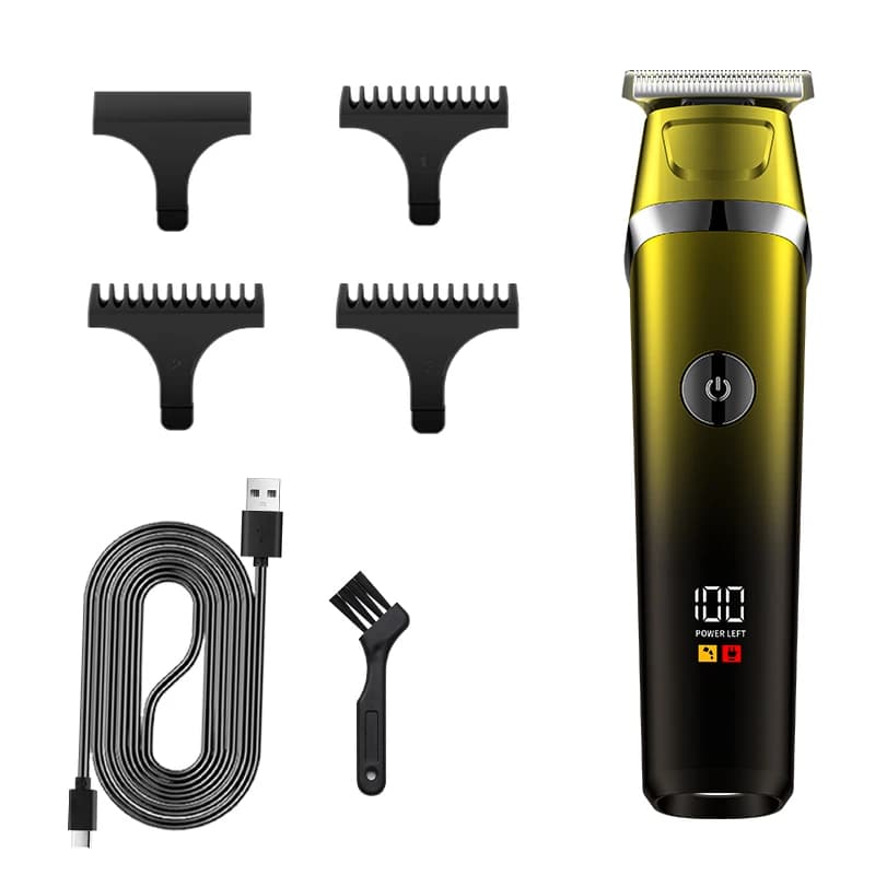 IRUIBEAUTY USB Rechargeable Haircut for Men Cutting Machine Zero Haircut with Wireless LED Display Ideal for Home Use