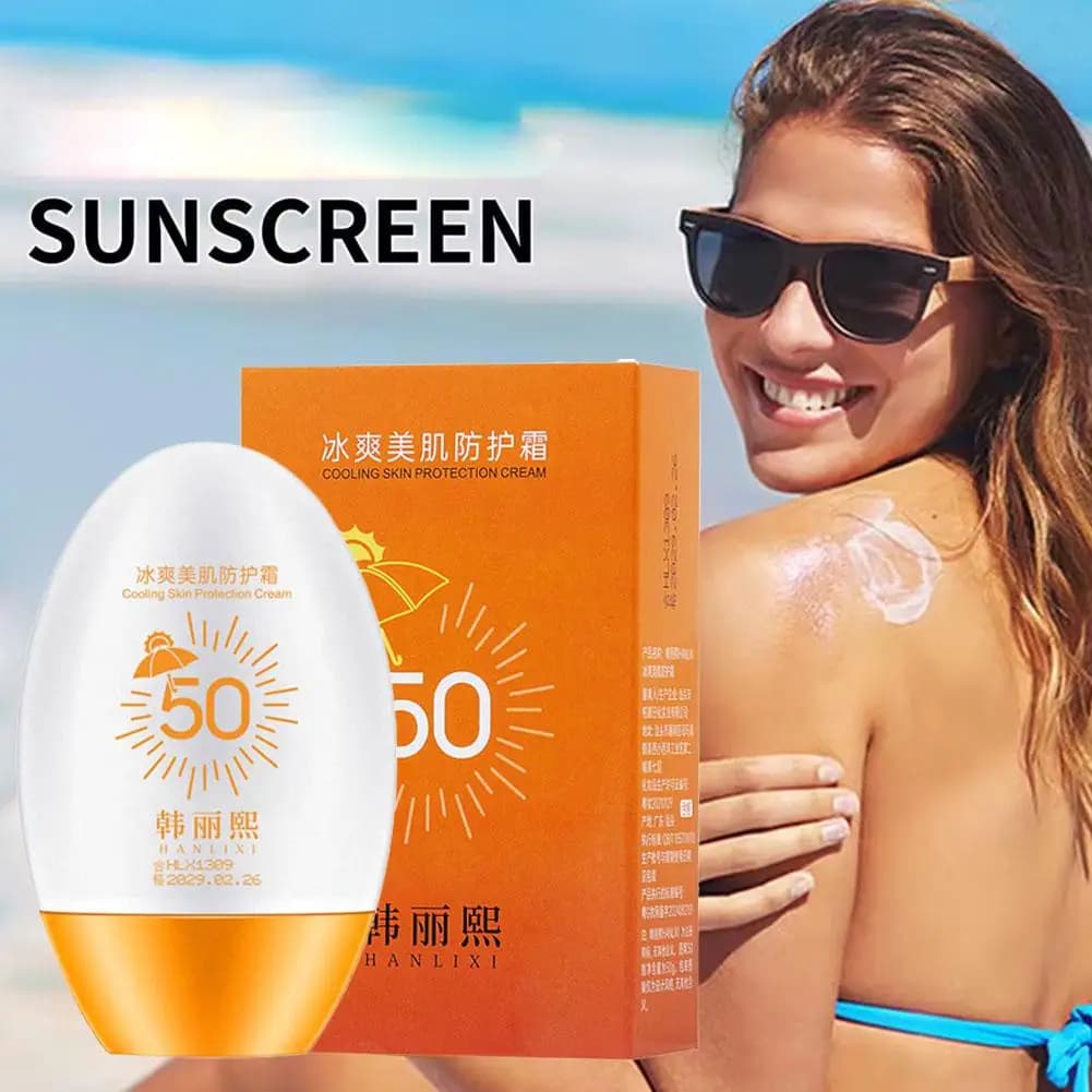 Crema Solare SPF50 PA+++ Impermeabile, Protezione UV, Crema Isolante Rinfrescante per Viso e Corpo, Cura Solare Quotidiana per Esterni