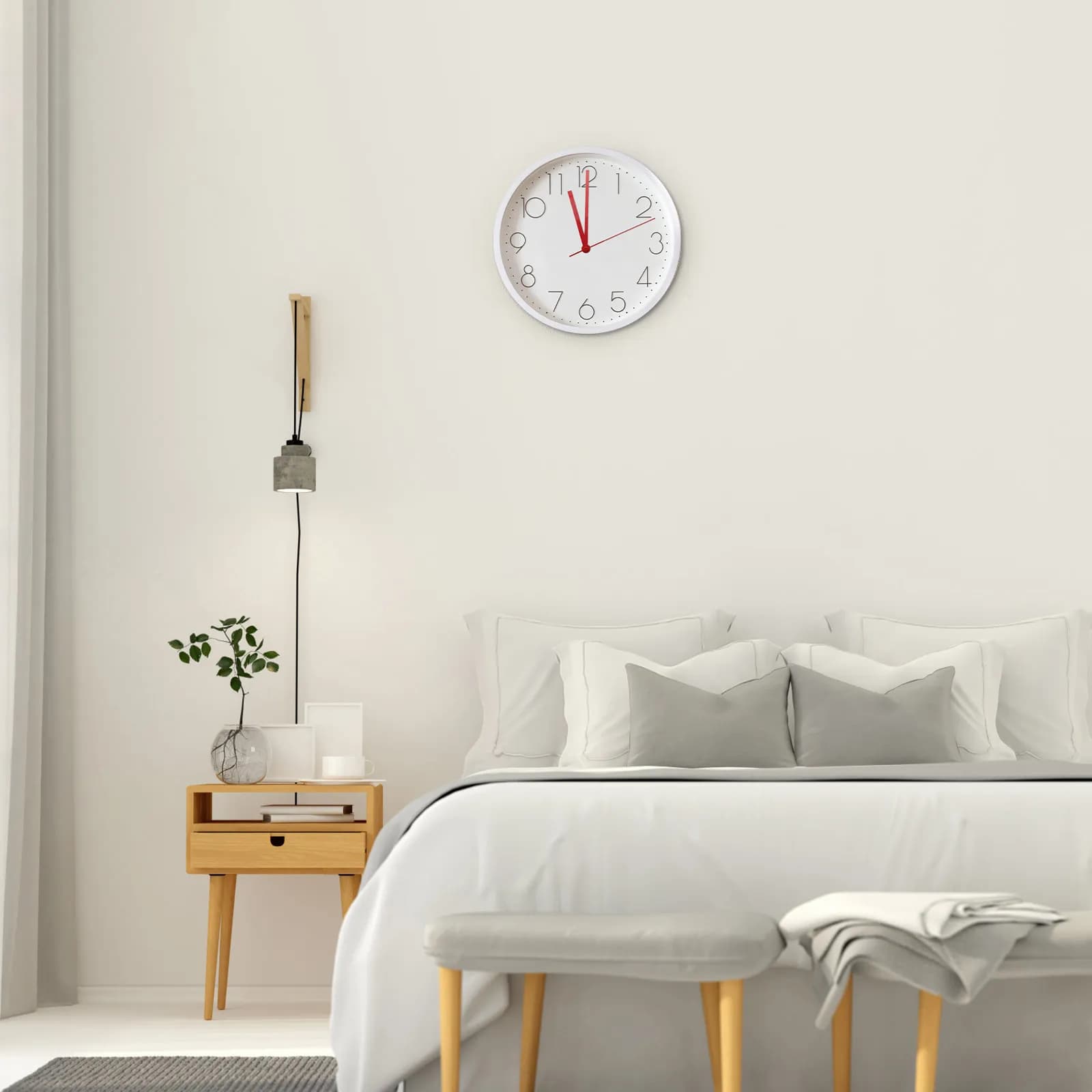 Kit Movimento Silenzioso per Orologio da Parete con Lancette Rosse, Movimento Continuo Senza Ticchettio, Design Ergonomico, Lunga Durata
