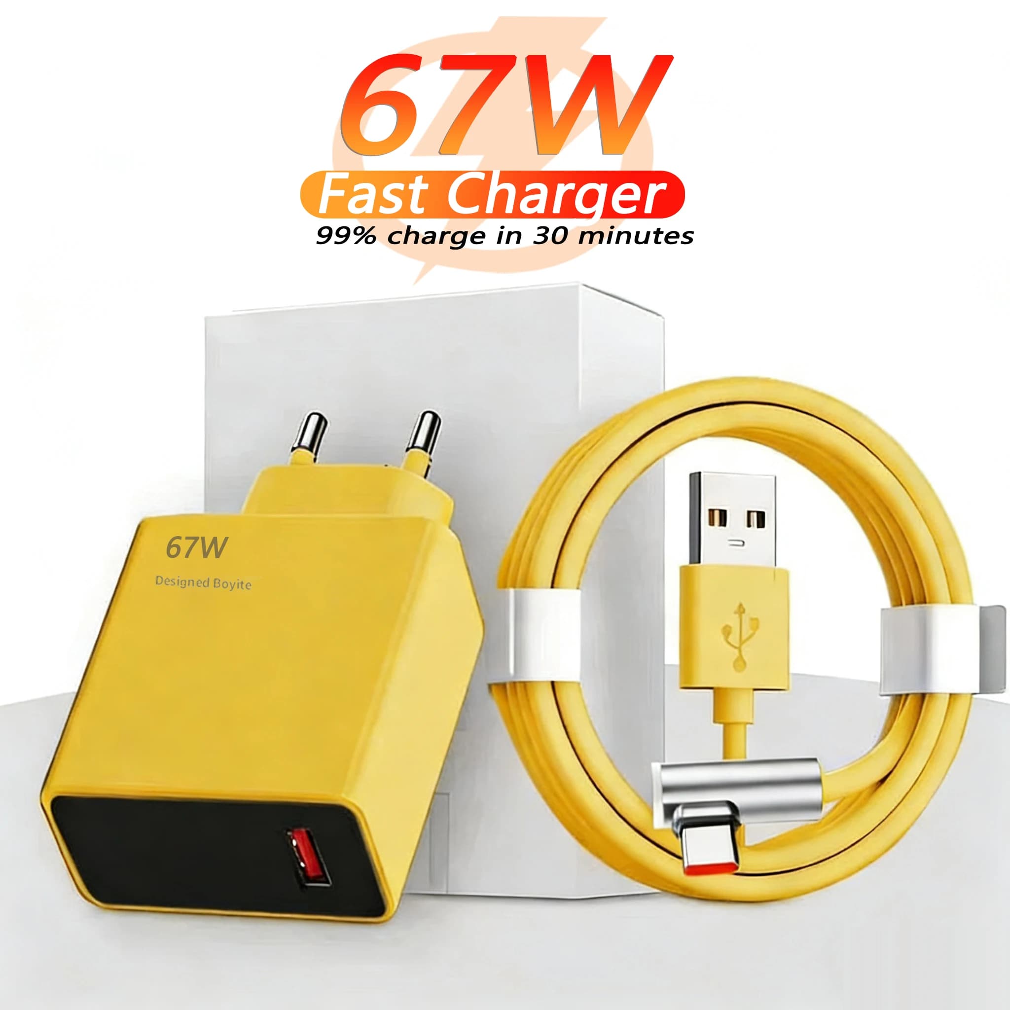 67W USB Fast Charger for Xiaomi 15 14 13 12 11 10 Ultra for Redmi Note 12T 13 Pro Turbo Quick Charge Type C USB Charging Cable