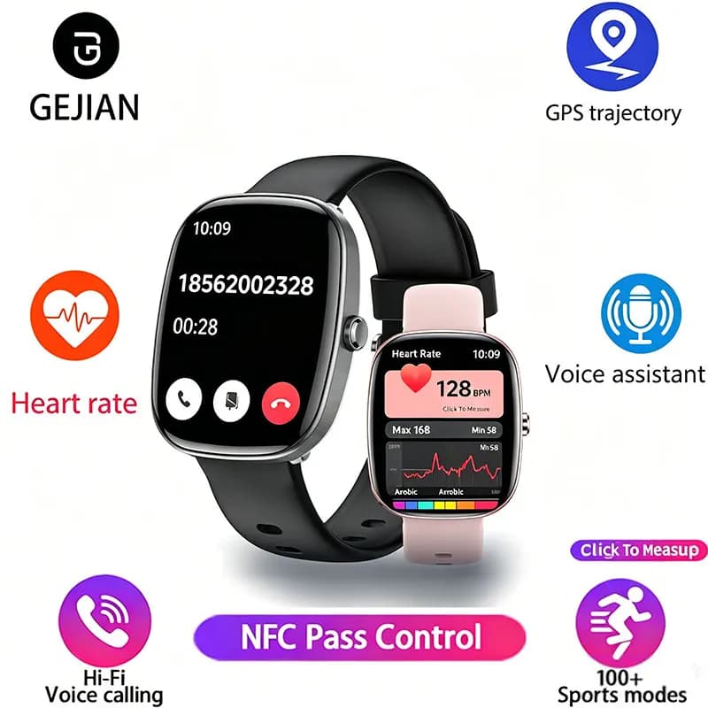 Nuovo Smartwatch per Esercizio Fisico 2026, Display 1.91 Pollici, Chiamate Bluetooth, Monitoraggio Frequenza Cardiaca e Salute, IP68, GPS, Tracciamento Movimento