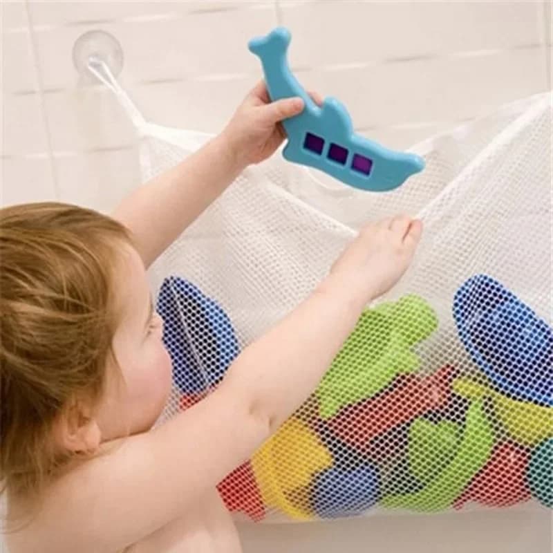 Children's Network Bathroom Bag Children's Animated Card Basket Network Children's Games Network Waterproof Cloth Toys with Sand Beach Storage Organizer