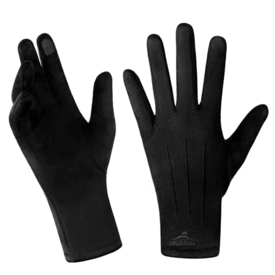Guanti invernali touchscreen da donna Achiou, morbidi, comodi, termici, elasticizzati, per viaggiare, andare in bicicletta, correre