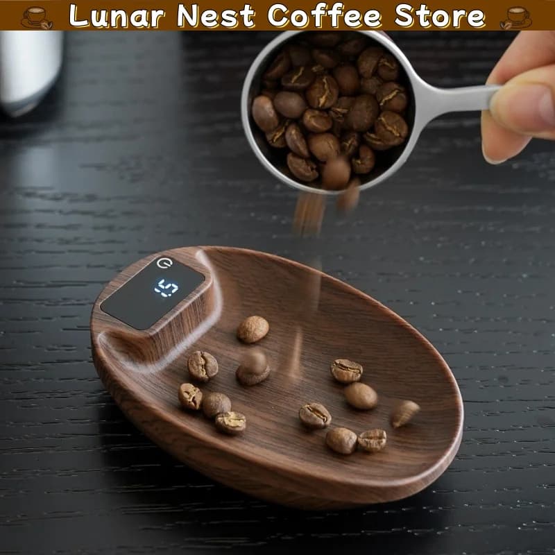 Portable Digital Coffee Scale Electronic Dosing Plate Bean Weighing Tray 0.1g Accuracy For Home Barista Pour Over Espresso Gift