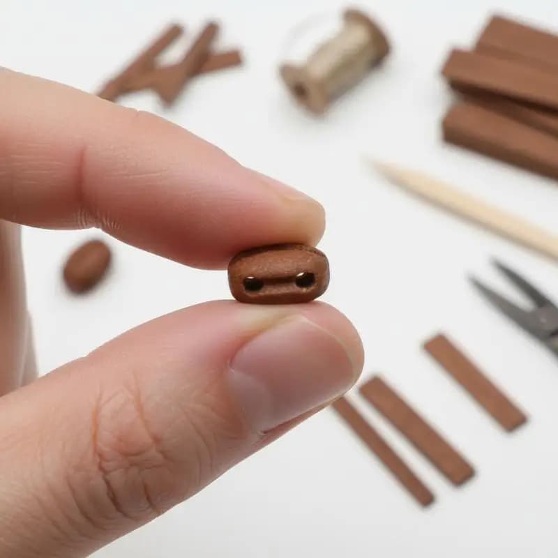 B*10Pcs DIY Model Ship Building Accessories Ancient Sailboat Model Accessories Wooden Single Block Pulleys 3mm 4mm 5mm 6mm