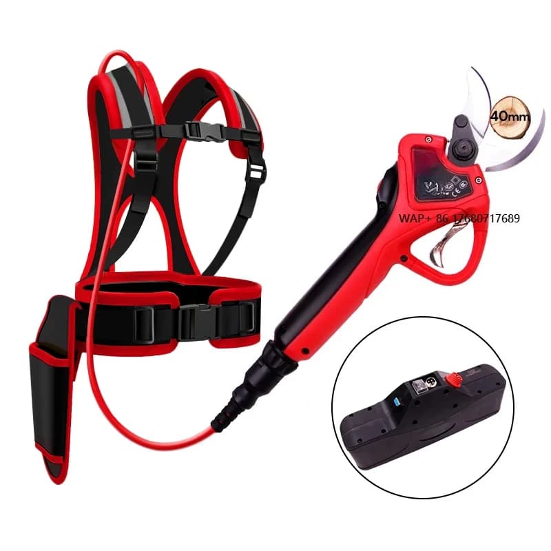 Electric Scissors 40MM with Lithium Battery 43.2V, Fin Protector, Electric Shears for Power, Garden Potting Machine