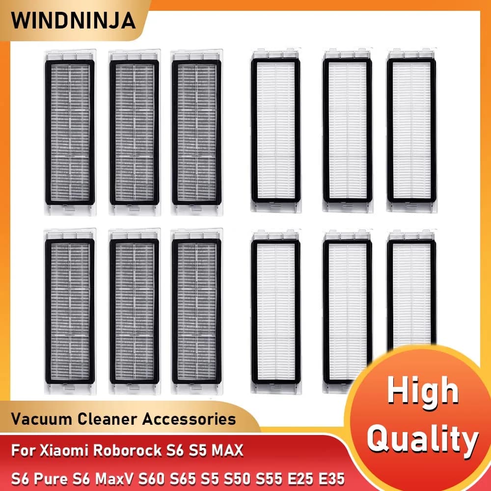 Filtro HEPA per Xiaomi 1S Per Roborock S50 S52 S55 T4 T6 T7 S4 S5 S6 S5MAX S6 Puro Aspirapolvere Parte del filtro a carbone attivo