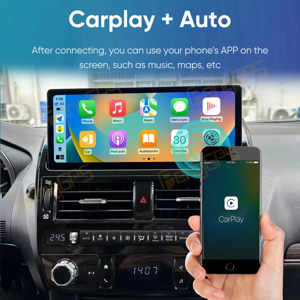 For Toyota Land Cruiser Prado 2010 - 2017 Android Autoradio Wireless Carplay Receiver Stereo Autoradio GPS Multimedia Reader