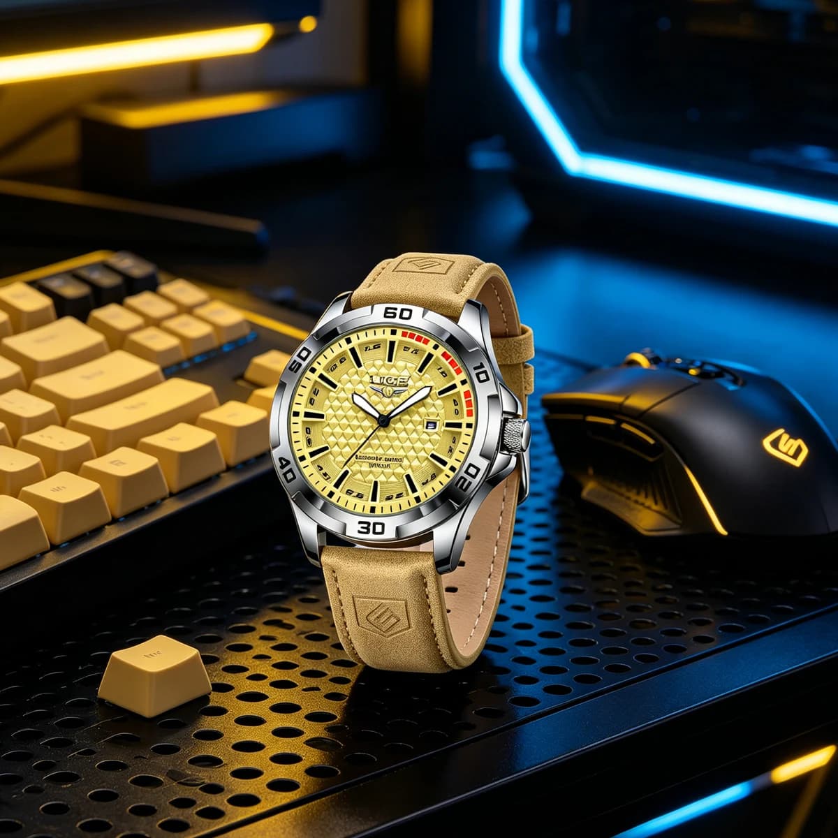 LIGE Original Men Watch Luxury Waterproof Luminous Date Week Watch For Man Quartz Leather Fashion Men's Watches Reloj Hombre