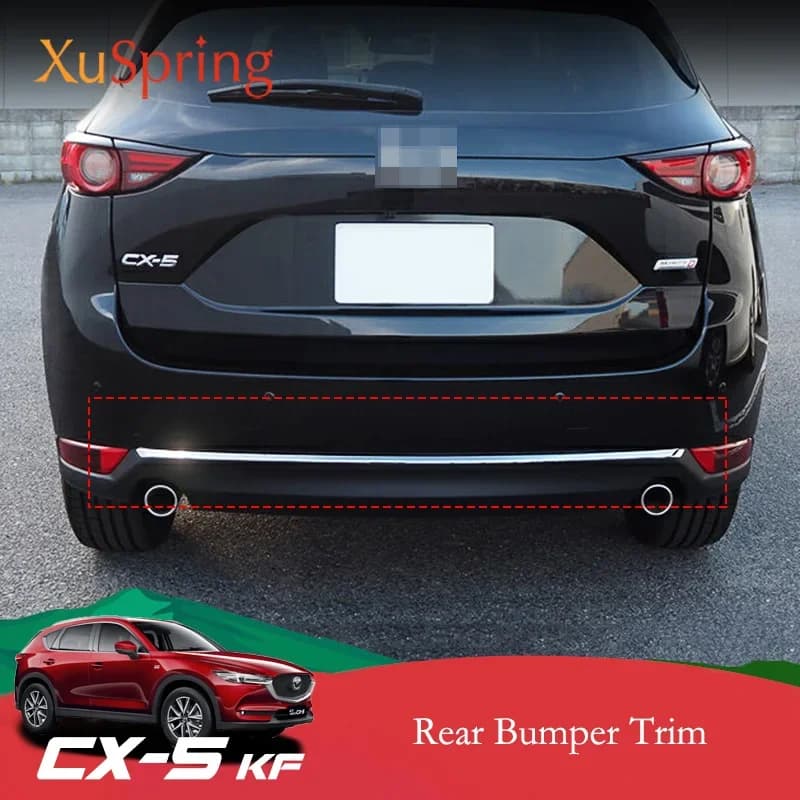 Per Mazda CX-5 CX5 2017-2020 KF Auto Porta Posteriore Inferiore Chrome Trim Coda Paraurti Strisce Adesivi Copertura Accessori Per Lo Styling