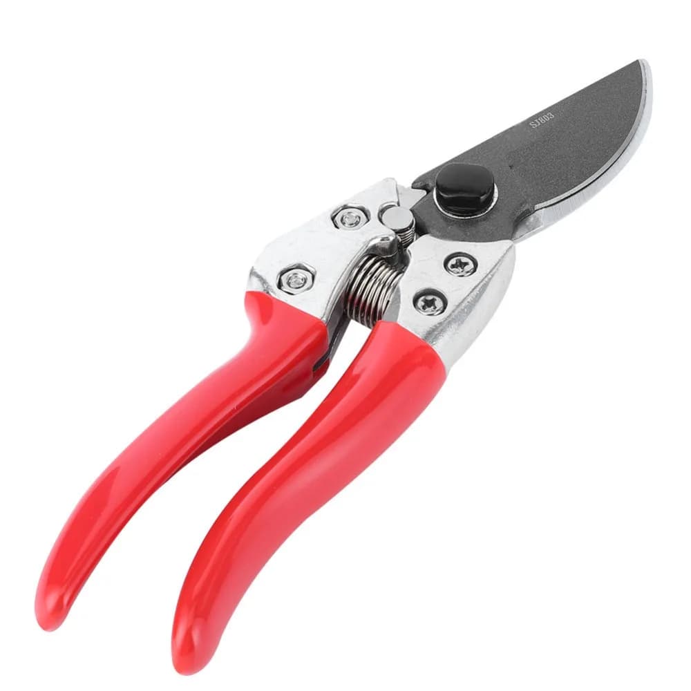 Professional SK5 Steel Pruning Shears Silver and Red Elbow Design Hand Pruners Sharp Blades Ergonomic Handle Garden Shears