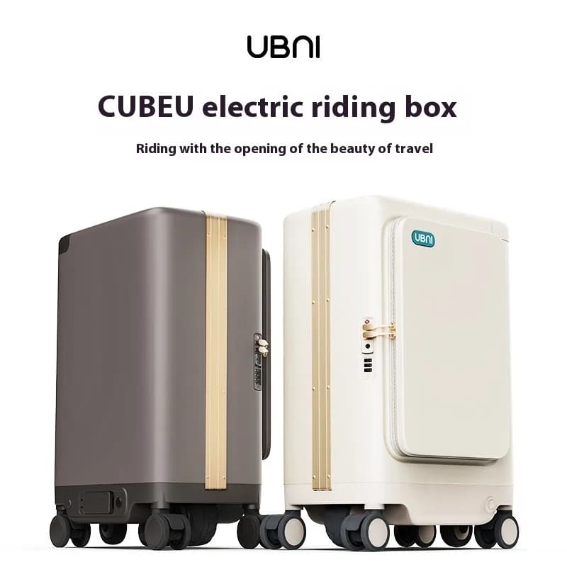 2025 Carrello portabagagli elettrico da ciclismo portatile leggero Scatola d'imbarco da viaggio intelligente alla moda Spinner Adulti seduti PC
