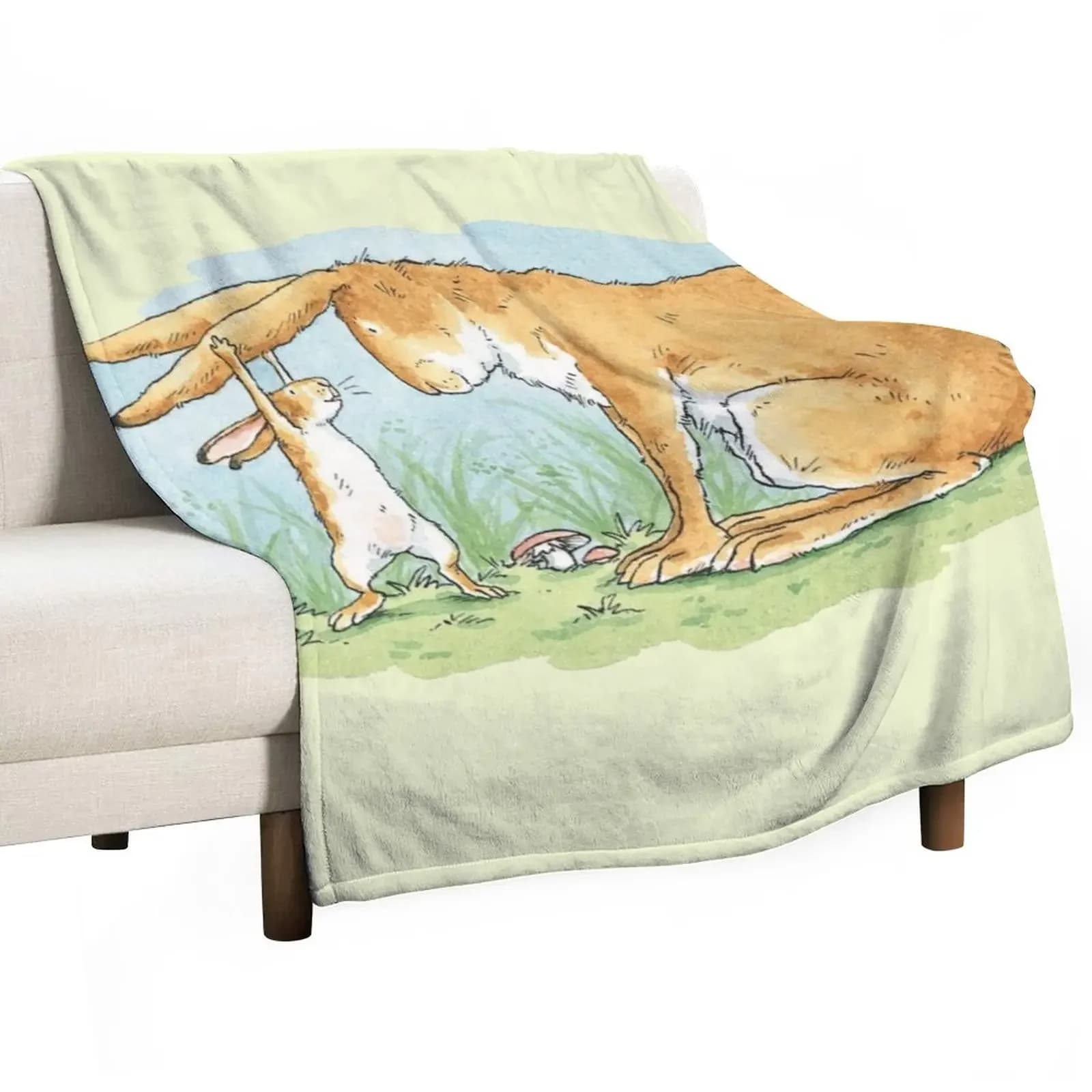 Indovina quanto ti amo illustrazione classica del coniglio coperta da tiro coperta calda trapunta del divano