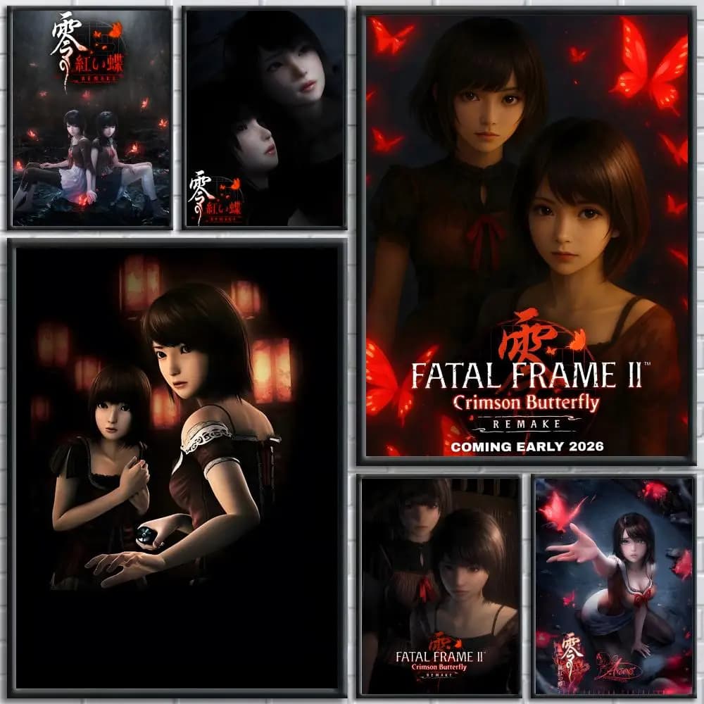 Poster del gioco F-Fatal Frame Il Crimson Butterfly, adesivi murali alla moda e facili da applicare per la decorazione della casa e delle pareti del dormitorio