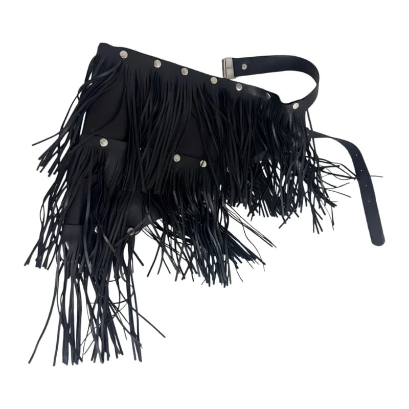 2025 New Punk Hip Scarf Adjustable Fringe Waistband PU Waist Belt For Women Men Effortless Upgrade
