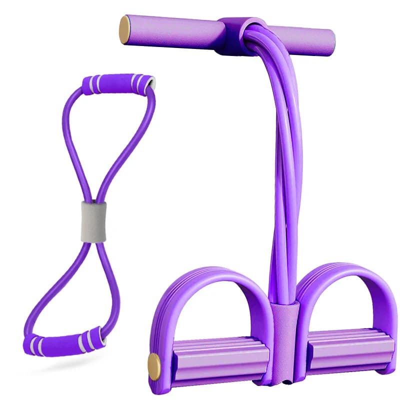 Set di fasce di resistenza 4 tubi Corda elastica per tirare Pedale Sit-up Fascia di resistenza Espansore Corda di tensione per allenamento dimagrante fitness