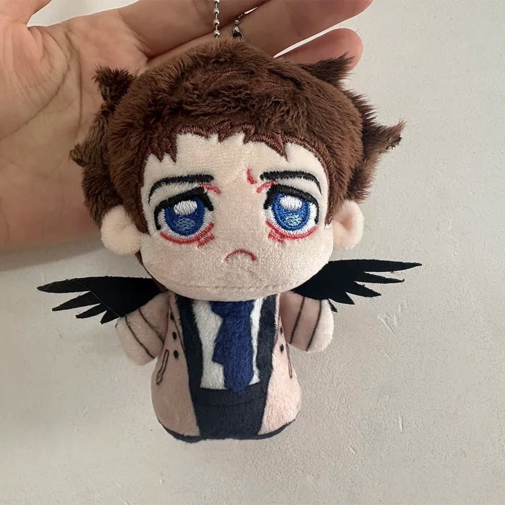 Peluche SPN Seraph Castiel da 10 cm con Zaino ad Ali, Giocattoli Supernatural, Angelo Cas, Giocattoli di Peluche, Ciondolo, Regali da Collezione