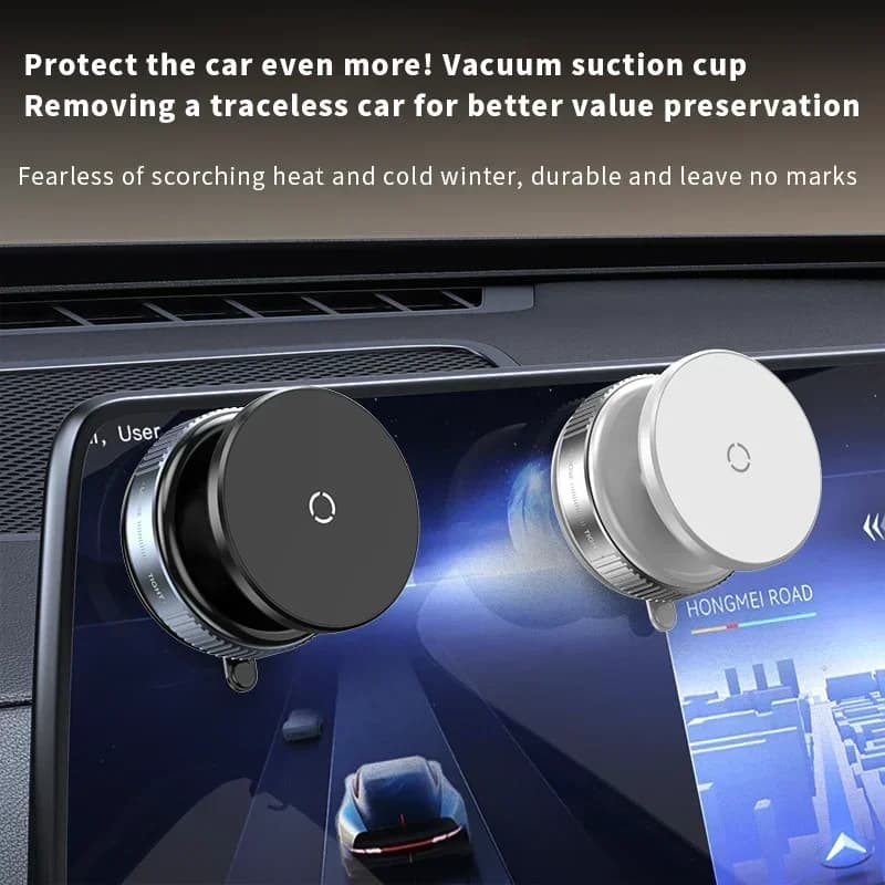 Supporto magnetico per telefono cellulare con supporto per auto Adsorbimento del vuoto 360 ° Staffa di aspirazione super resistente con rotazione per smartphone Iphone12-16