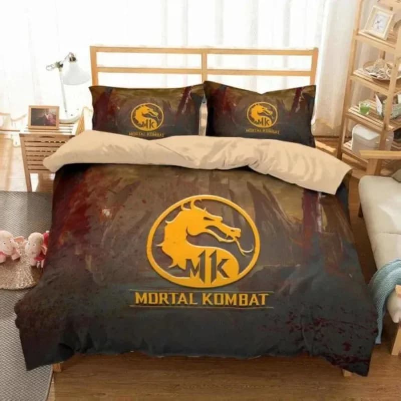 Mortal Kombat Copripiumino stampato in 3D Federa Set di biancheria da letto Twin Full Queen King Size per l'arredamento della camera da letto